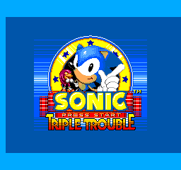 Sonic Triple Trouble SMS Title Screen